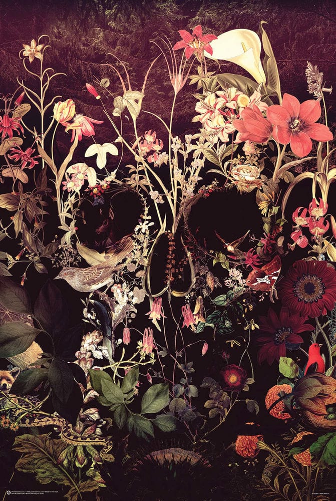 Posters Ali Gulec - Bloom Skull - Poster 103600 TrippyStore