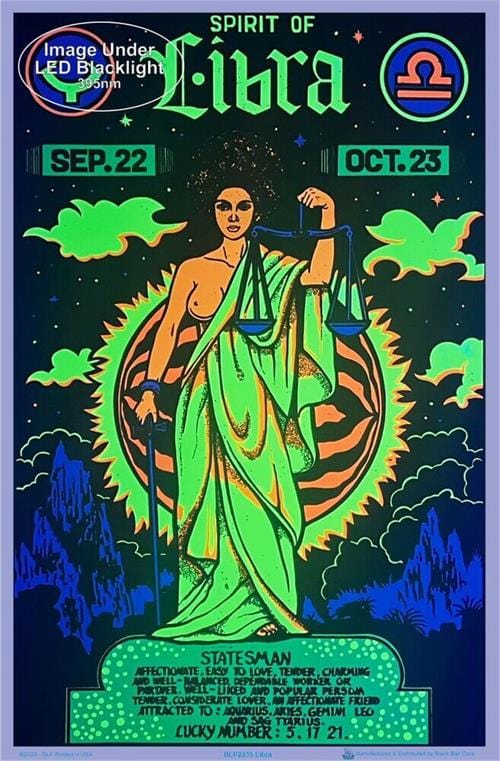 Posters Libra - Zodiac Sign - Black Light Poster 103400