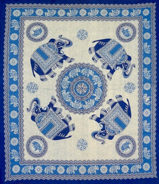 Tapestries Dancing Elephants - Blue - Tapestry 101280