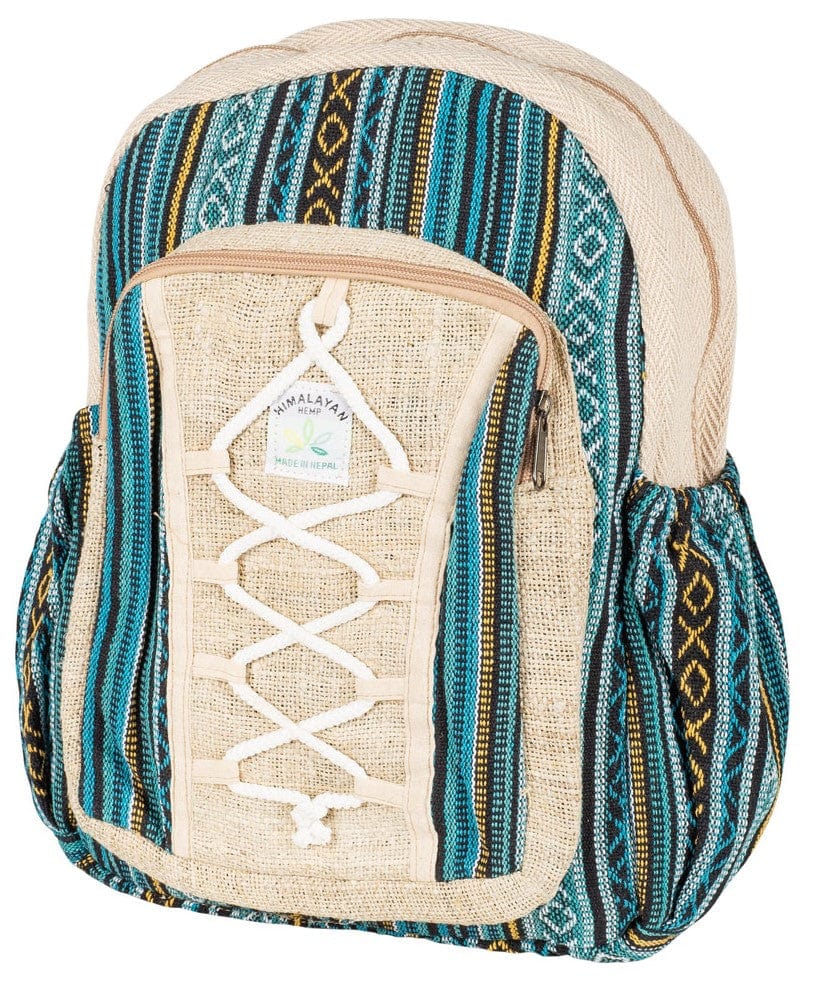 Bags Hemp Stripes - Blue - Backpack 103083