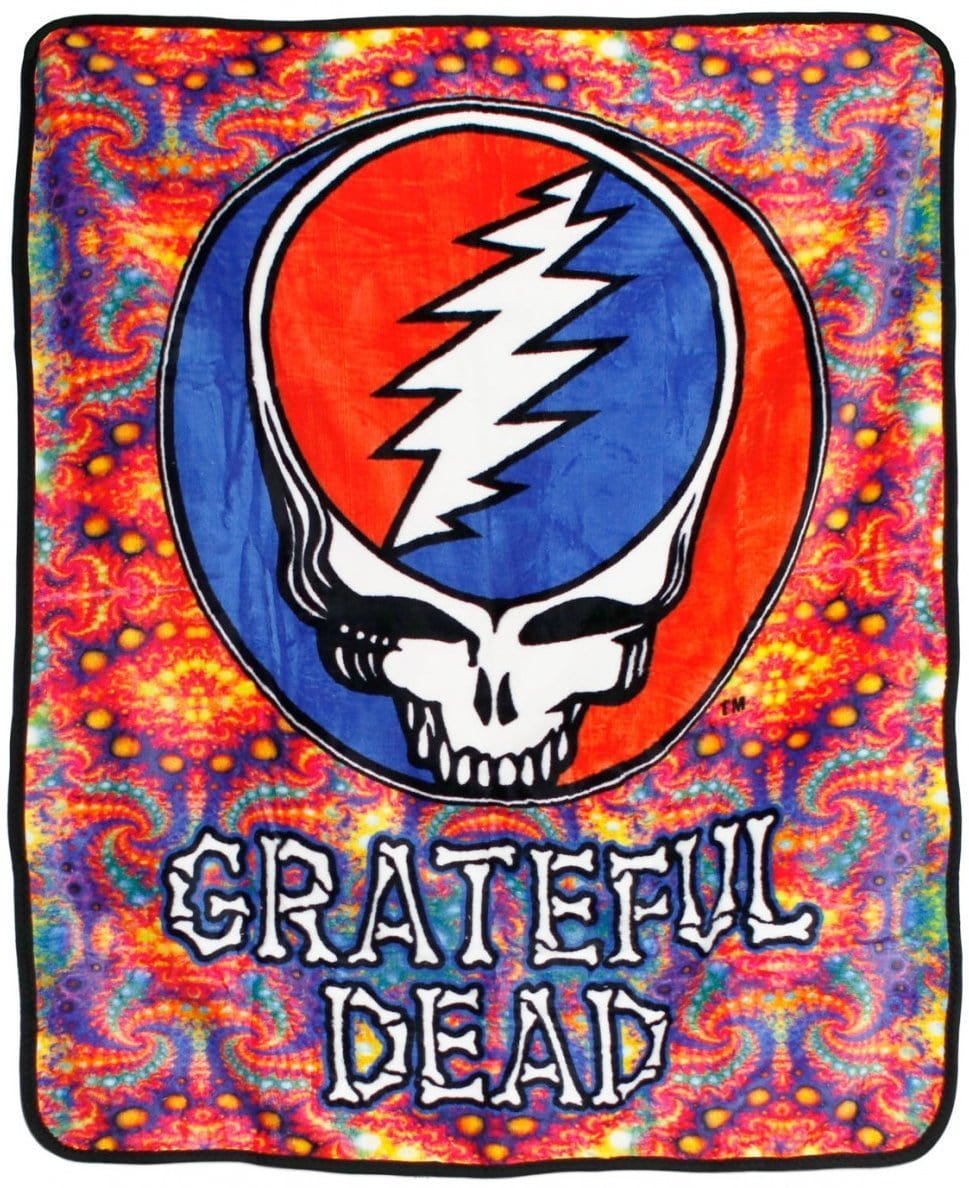 Blankets Grateful Dead - Steal Your Face Fractals - Fleece Blanket 013109