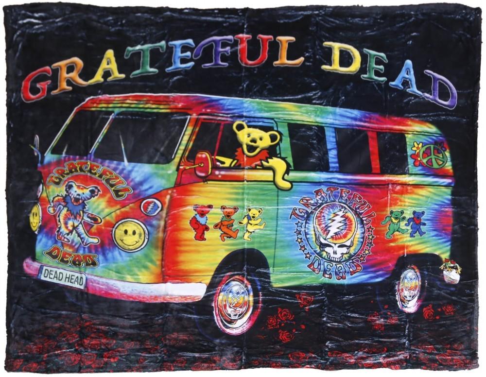 Blankets Grateful Dead - Tie-Dye Bus - Fleece Blanket 100620