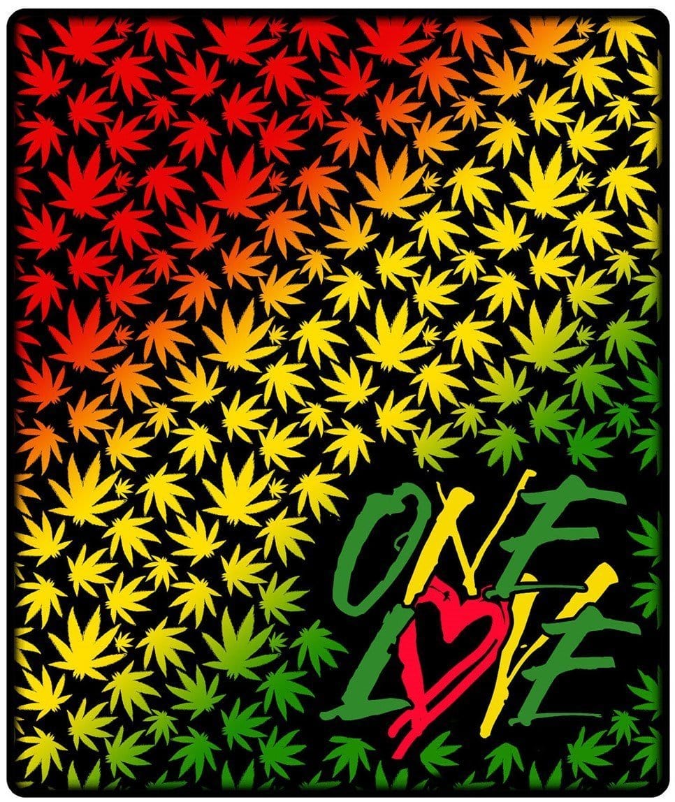 Blankets One Love - Rasta - Fleece Blanket 100190