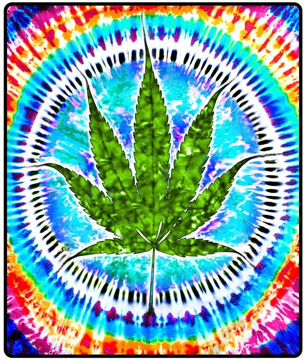 Blankets Pot Leaf - Tie-Dye - Fleece Blanket 100037
