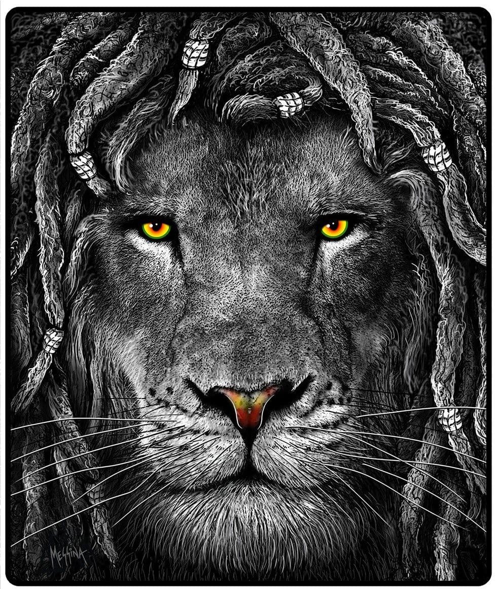 Blankets Rasta Lion - Fleece Blanket 100189