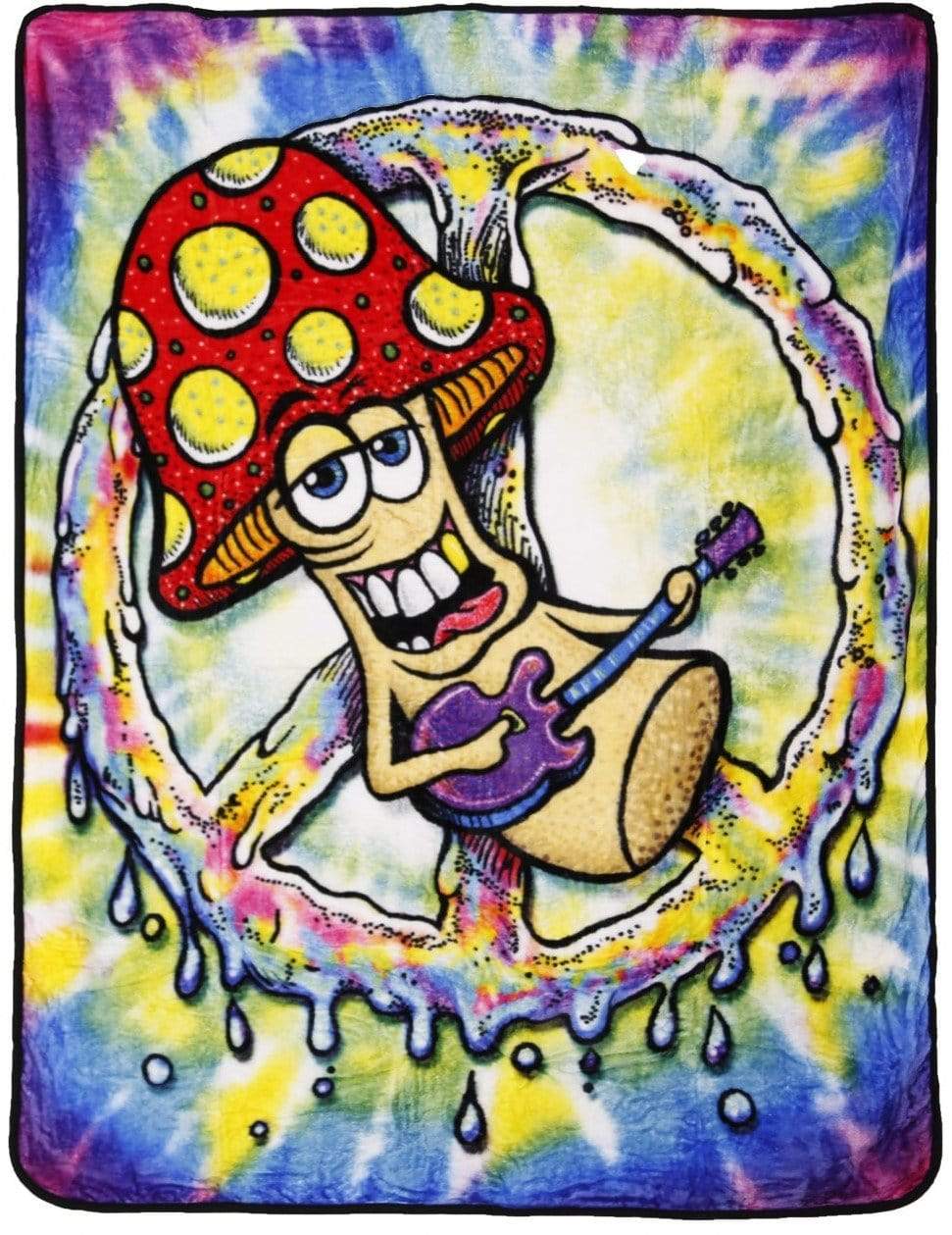 Blankets Trippy Mushroom Peace - Fleece Blanket 101774