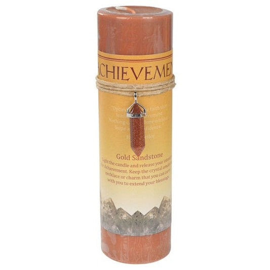 Candles Achievement - Gold Sandstone - Crystal Energy Candle 103152