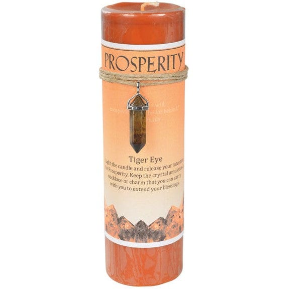 Candles Prosperity - Tiger Eye - Crystal Energy Candle 103165