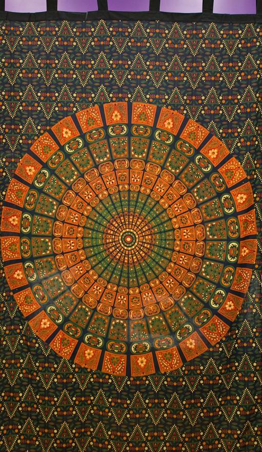 Curtains Napthol Mandala - Green - Curtain 101266