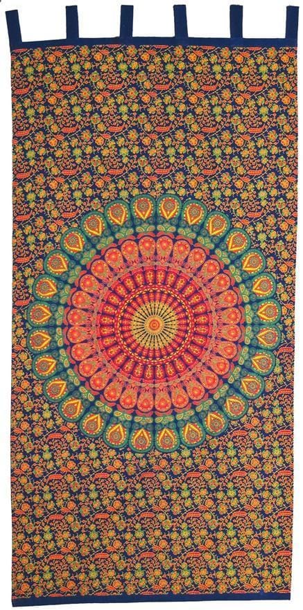 Curtains Sanganer Peacock Mandala - Curtain 009994