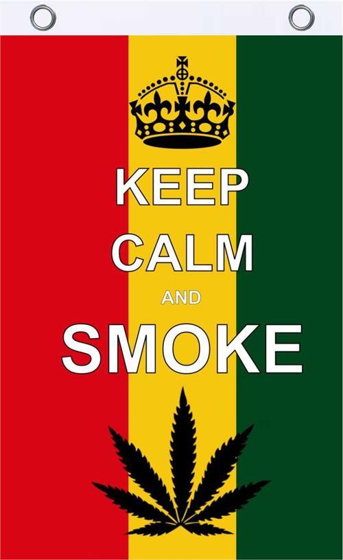 Flags Keep Calm and Smoke Weed - Flag 100404