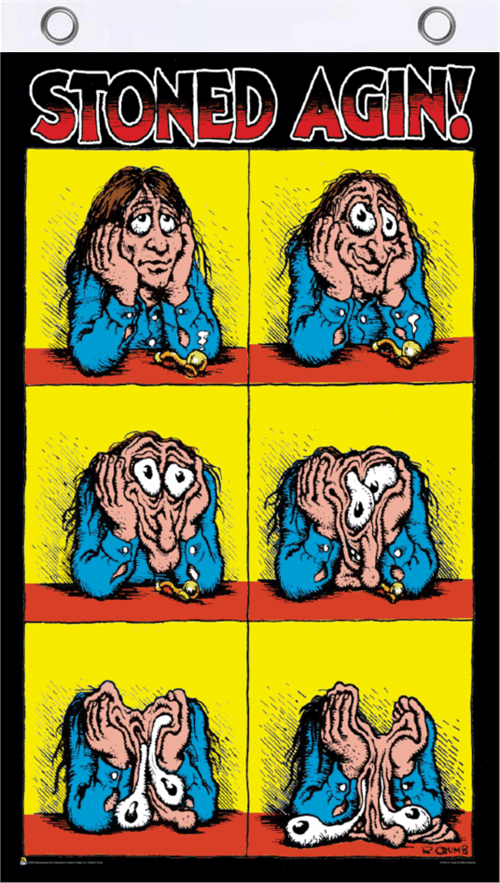 Flags R Crumb - Stoned Agin - Black Light Flag 100952