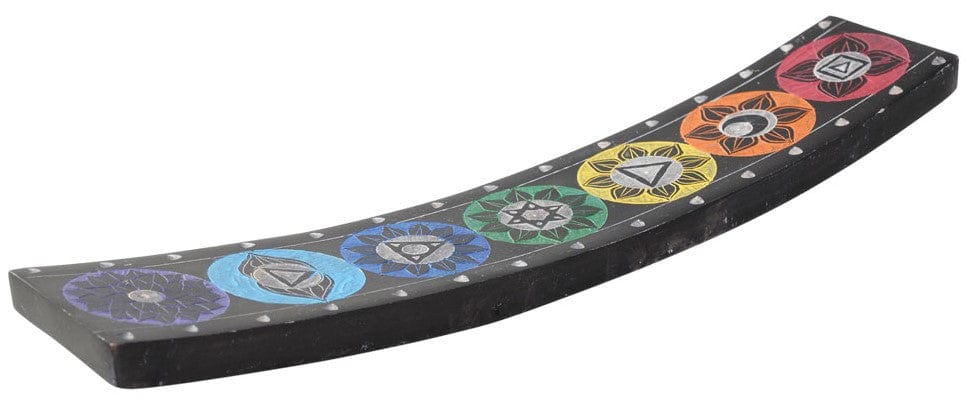 Incense 7 Chakra - Soapstone - Canoe Incense Burner 102588