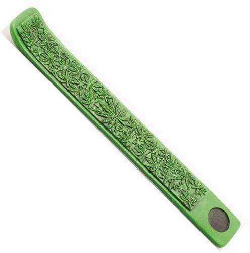 Incense Burning Rage - Green Leaf - Canoe Incense Burner 100460