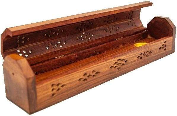 Incense Carved - Wood Coffin Incense Burner 101867