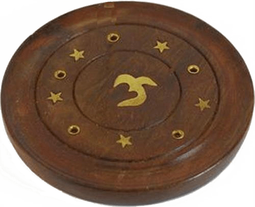 Incense Om Inlay - Round Incense Burner 100425