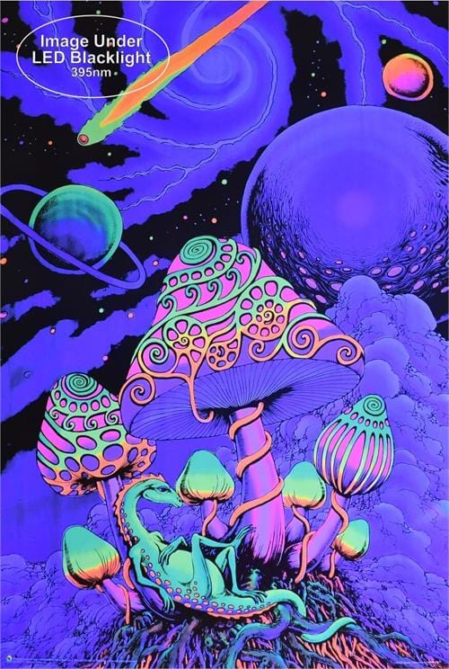 poster Space Tribe - Cosmic Shroom - Black Light Poster 103183