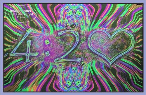 420 Neon - Black Light Poster