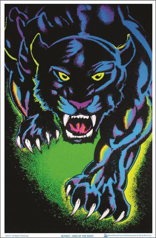 Posters Black Panther King of the Night - Black Light Poster 100143