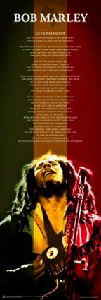 Posters Bob Marley - Get Up, Stand Up Lyrics - Door Poster 100976