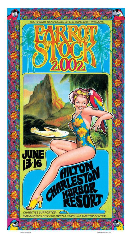 Bob Masse - Jimmy Buffet - Parrot Stock 2002 - Concert Poster