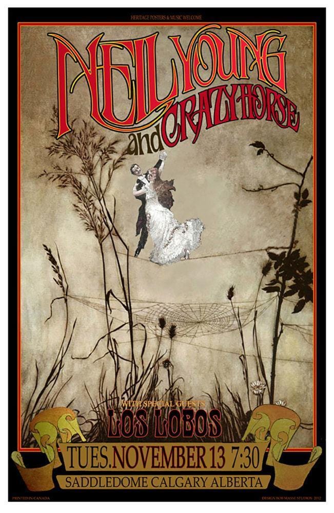 Bob Masse - Neil Young and Crazy Horse - Calgary - Concert Poster