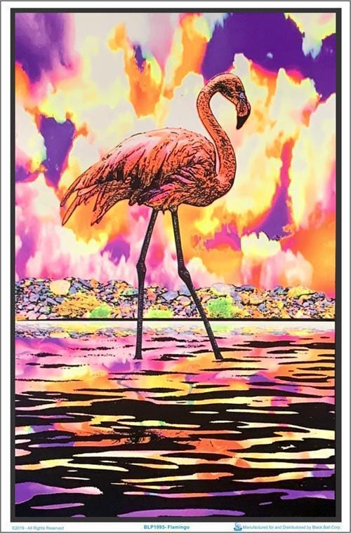 Posters Flamingo - Black Light Poster 009328