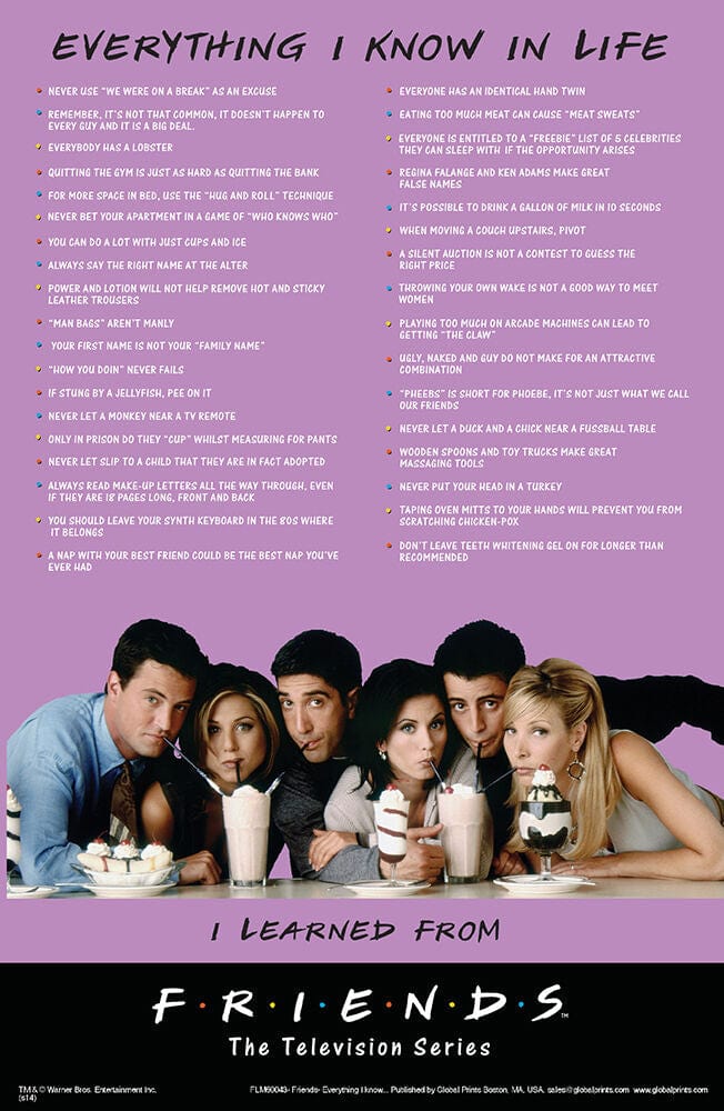 Posters Friends - Everything I Know in Life - Poster 102462
