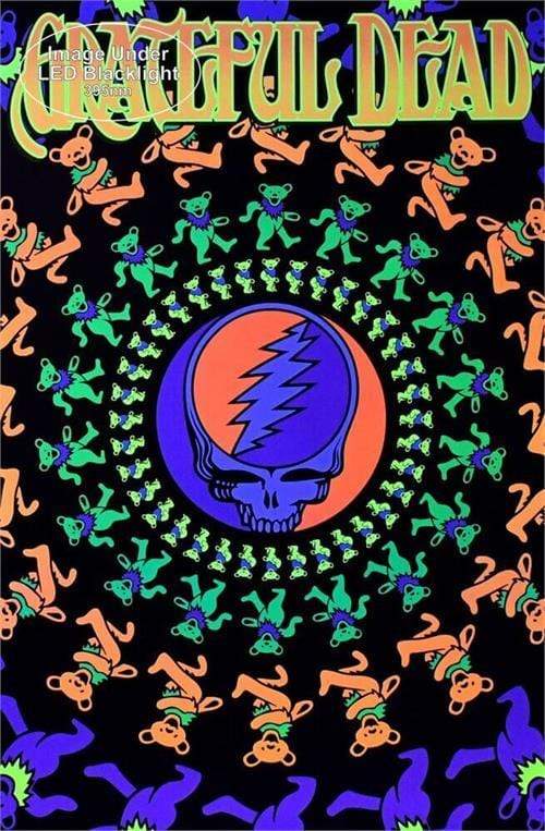 Posters Grateful Dead - Bear Circle - Black Light Poster 101429