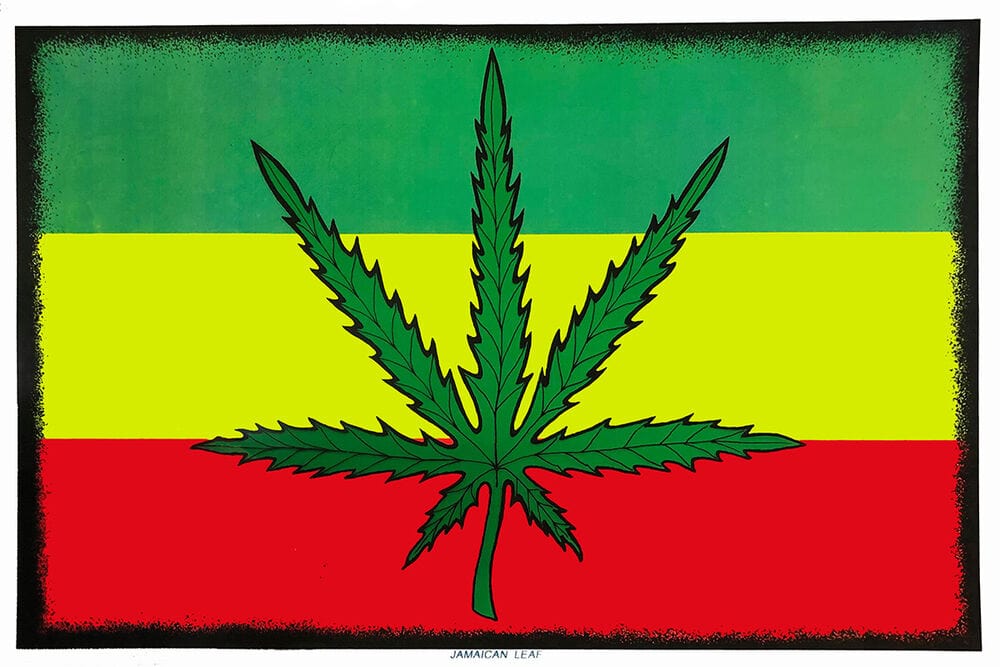 Posters Jamaican Leaf - Black Light Poster 102549