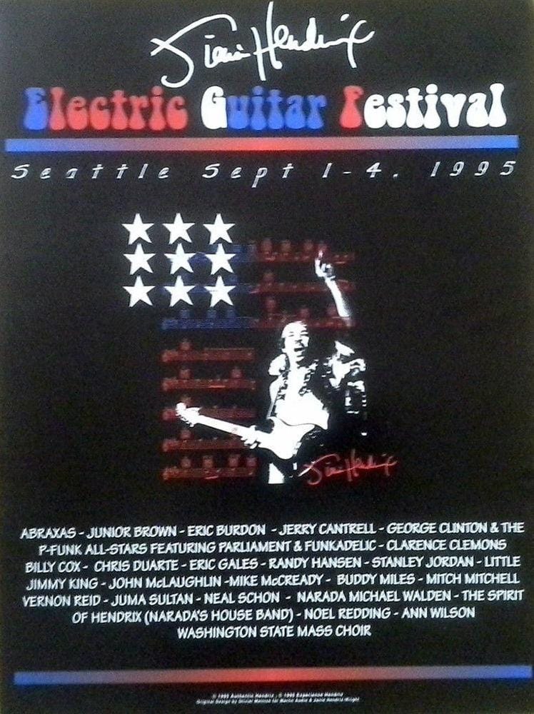Jimi Hendrix - Seattle Electric Guitar Festival - Concert Poster