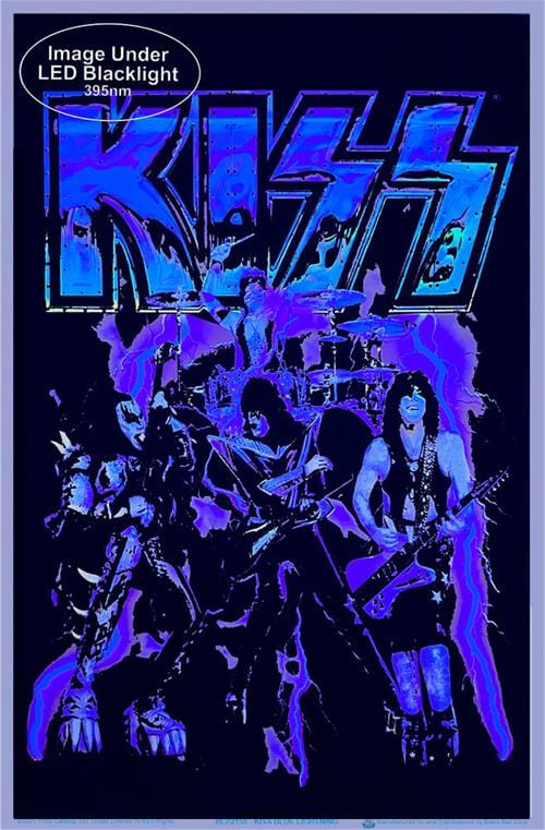 Posters KISS - Blue Lightning - Black Light Poster 102264