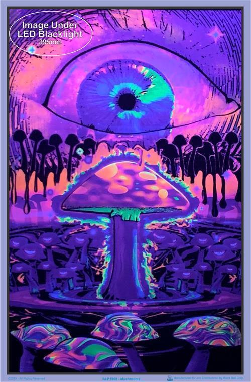 Posters Mushroom Ripple - Black Light Poster 008257