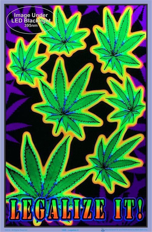 Posters Pot Leaf Legalize It - Black Light Poster 003938