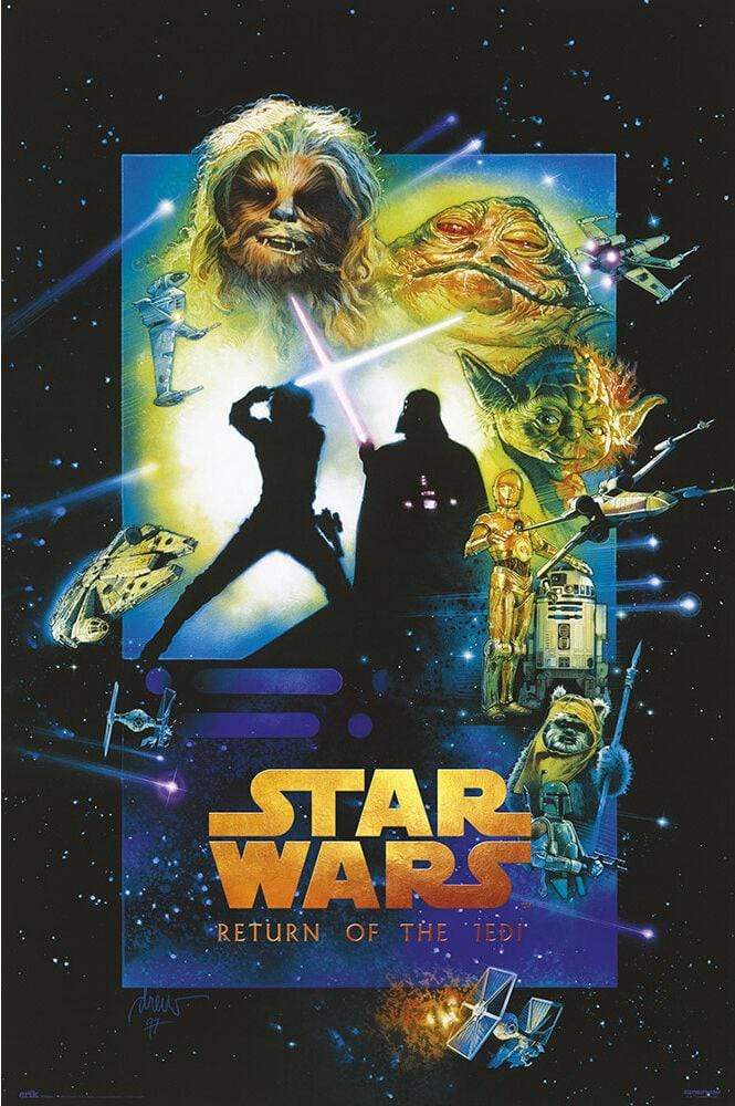 POSTER STOP ONLINE Star Wars Episode V The Empire Strikes Back Framed Movie Poster (Special Edition Regular Style) (Size 24 x 36)