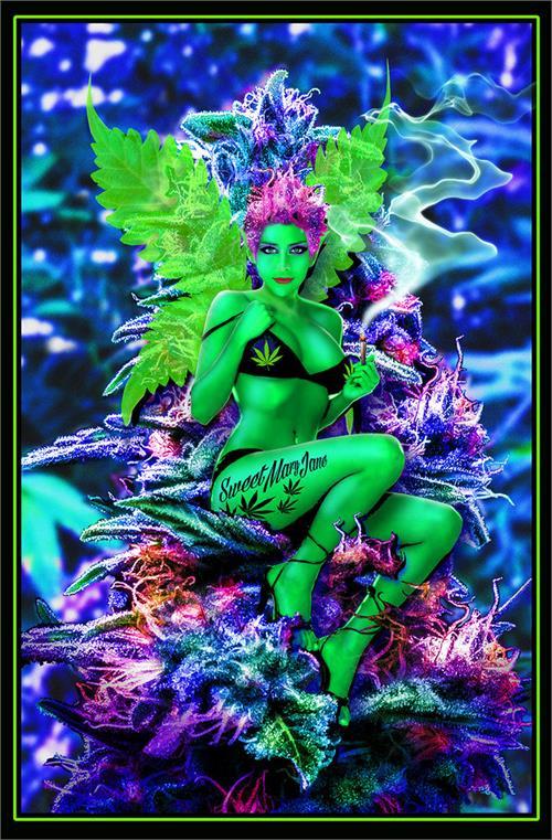 Weed Fairy - Black Light Poster