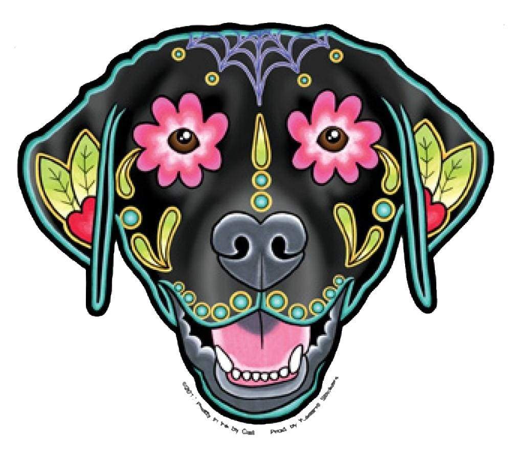 Stickers Cali - Black Lab Day of the Dead - Sticker 101802