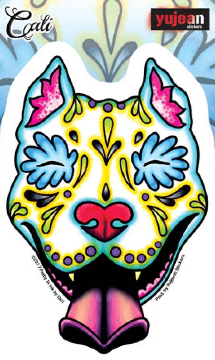 Stickers Cali Pit Bull Day of the Dead - Sticker 100571