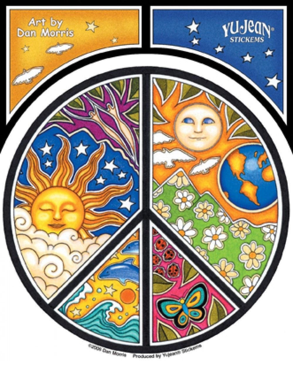 Stickers Dan Morris - Peace Sign - Sticker 103263