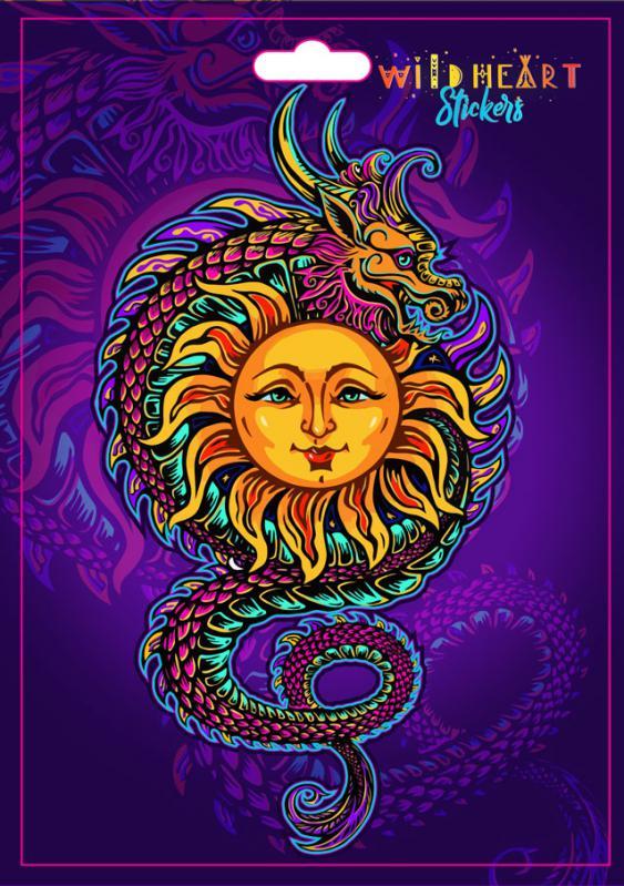 Stickers Dragon Sun - Window Sticker 101858