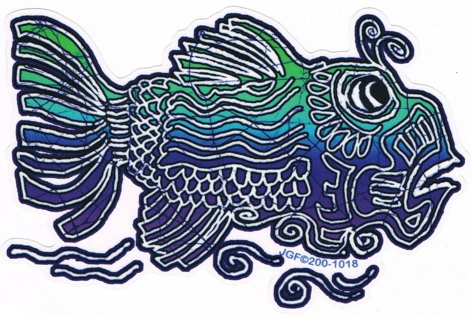 Stickers Grateful Dead - Jerry Garcia Fish - Sticker 100532