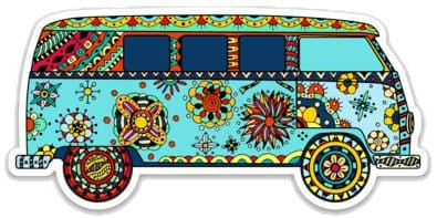 Stickers Hippie Van - Sticker