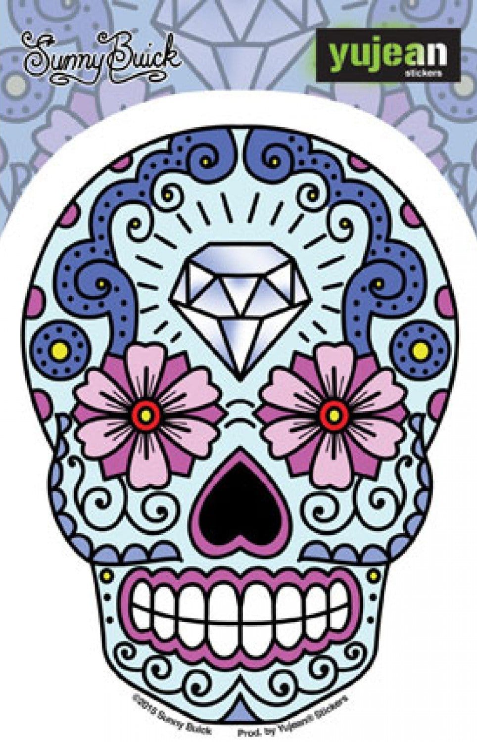 Stickers Sunny Buick Diamond Forehead Sugar Skull - Sticker 100566