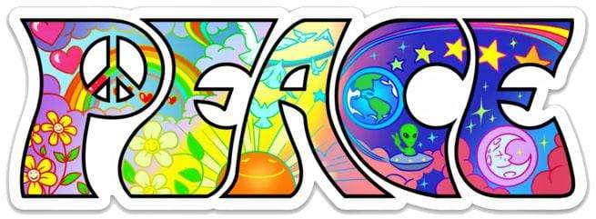 Stickers Trippy Peace - Bumper Sticker 101645