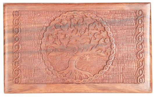 Storage Carved Tree of Life - Wooden Storage Box 102626