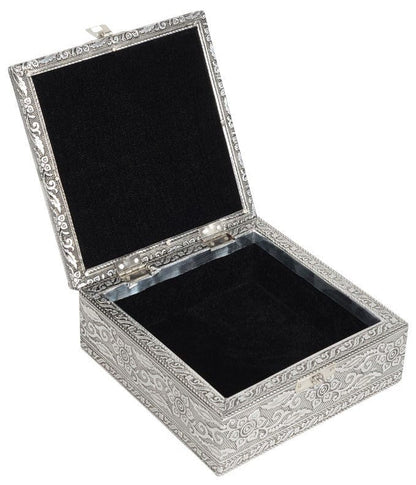 Storage Hamsa - Velvet Lined - Tin Jewelry Box 102618