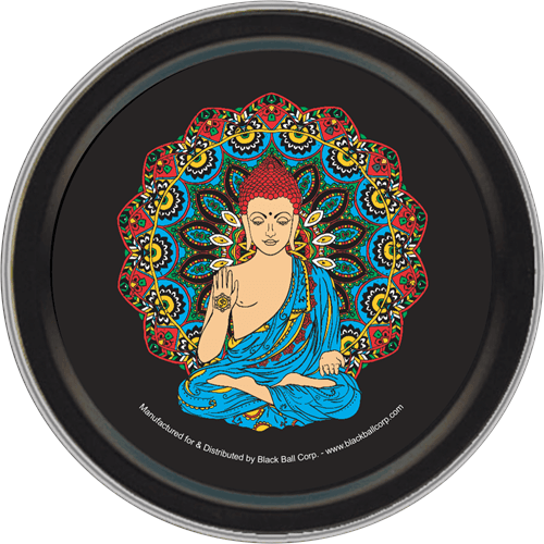 Storage Stash Tins - Buddha - Round Metal Storage Container 1030020