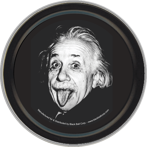 Storage Stash Tins - Einstein Tongue - Round Metal Storage Container 1030019