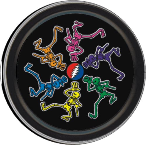 Storage Stash Tins - Grateful Dead - Round Metal Storage Container 1030032