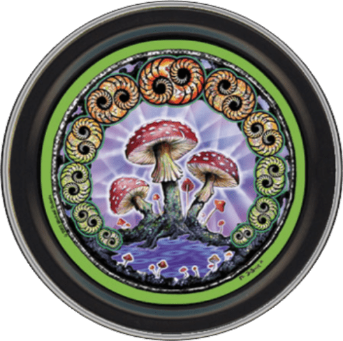 Storage Stash Tins - Mike Dubois - Mushrooms - Round Metal Storage Container 1030047